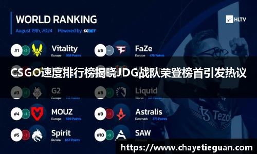 CSGO速度排行榜揭晓JDG战队荣登榜首引发热议